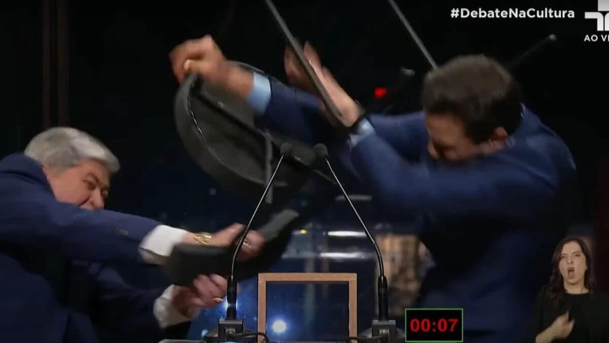 VÍDEO: Datena agride Pablo Marçal ao vivo durante debate eleitoral em São Paulo