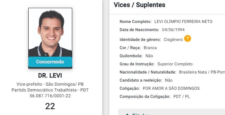 TRE-PB reverte decisão de primeiro grau e defere candidatura de vice-prefeito em São Domingos