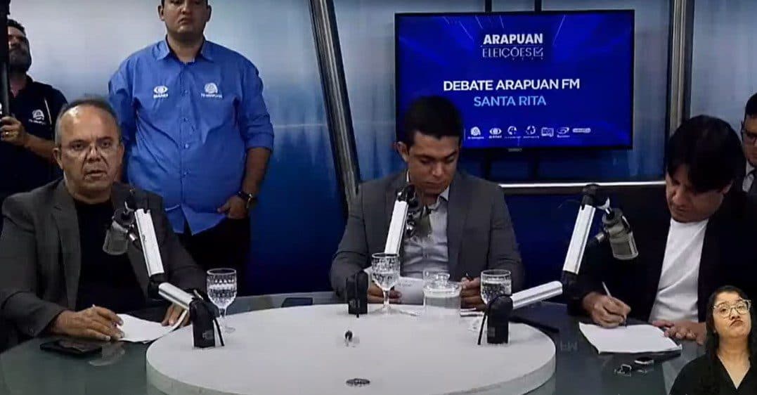Em debate, Nilvan questiona Luciano Alvino sobre saúde em Santa Rita e candidatos criticam gestão atual