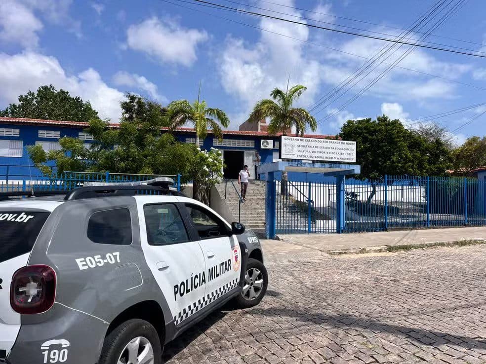 Estudante é baleado na cabeça por colega dentro de escola no Rio Grande do Norte