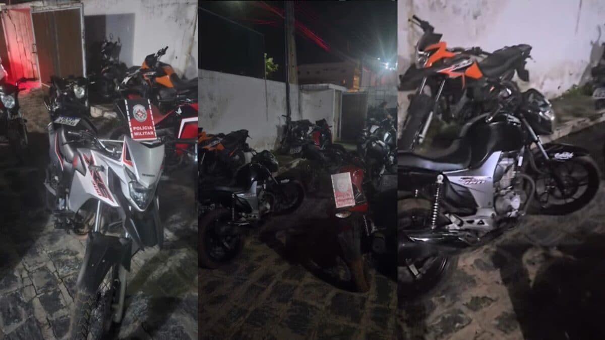 Polícia Militar apreende cinco motocicletas e leva condutores para delegacia por manobras perigosas e alta velocidade em Sousa