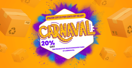 Amazon facilita sua preparação para o Carnaval com 20% OFF em itens essenciais para a folia