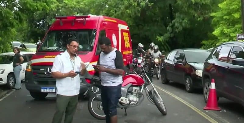 Acidente envolvendo moto e ônibus deixa uma pessoa ferida e trânsito lento no Cuiá