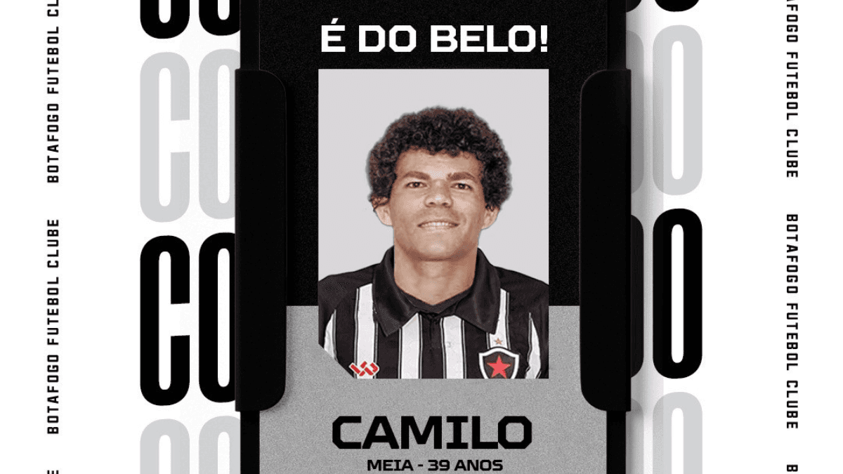 Botafogo-PB anuncia a contratação do meia Camilo, que estava no Figueirense