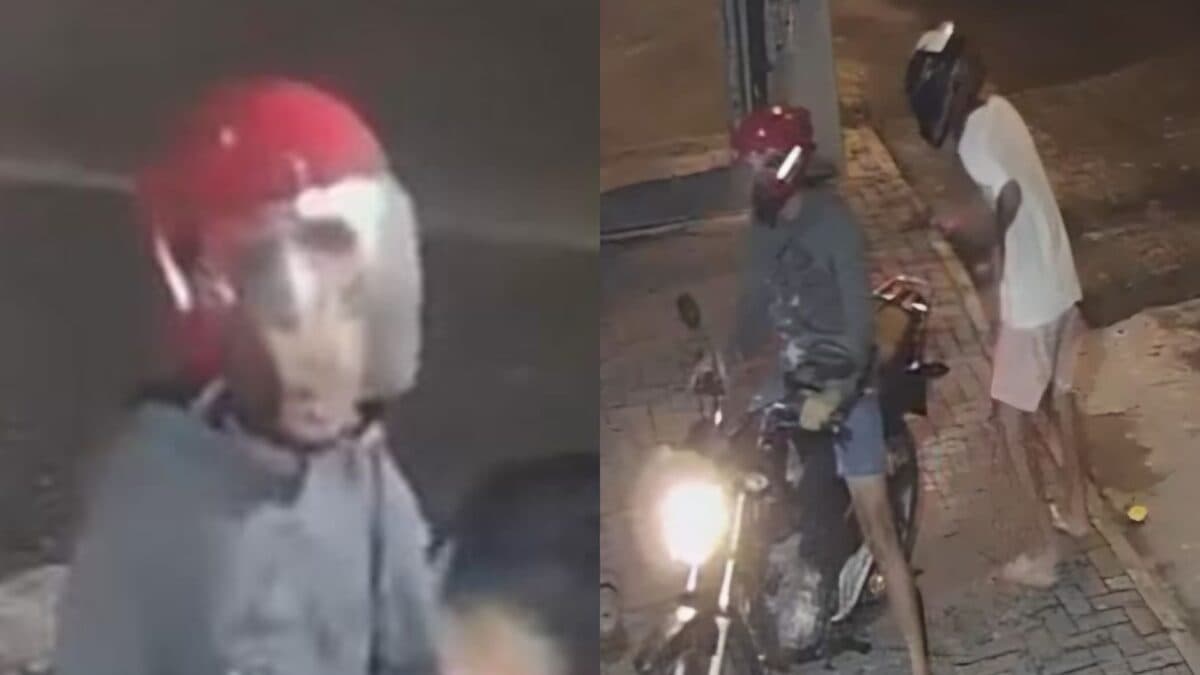 VÍDEO: bandidos assaltam entregadores e levam moto na entrada de condomínio em João Pessoa