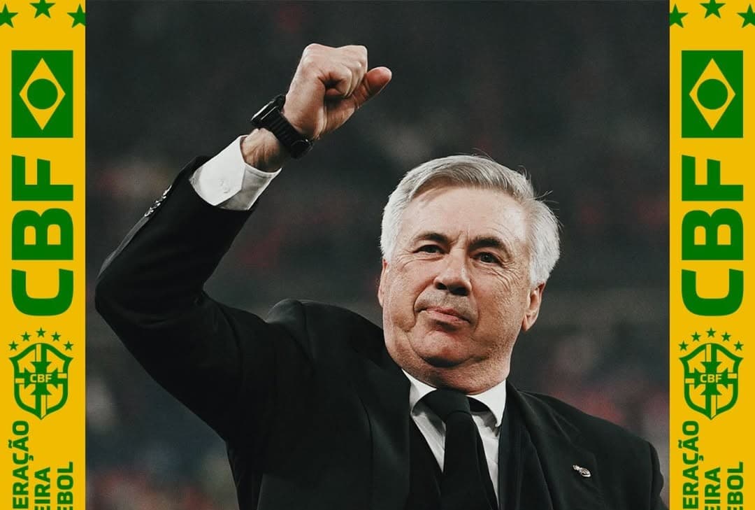 CBF confirma contratação de Carlo Ancelotti como técnico da Seleção