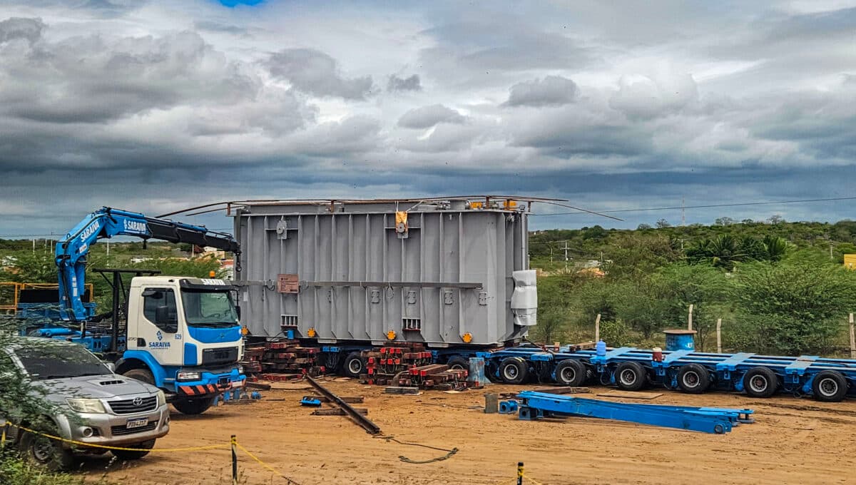 Segundo transformador gigante de energia deve chegar a Parque Eólico em Nova Palmeira no próximo domingo