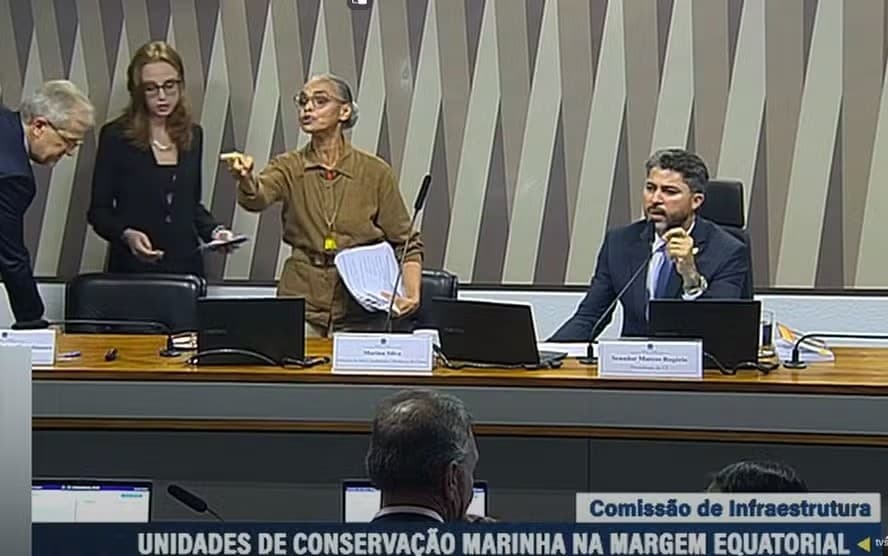 VÍDEO: Ministra Marina Silva abandona sessão no Senado após bate-boca sobre rodovia na Amazônia