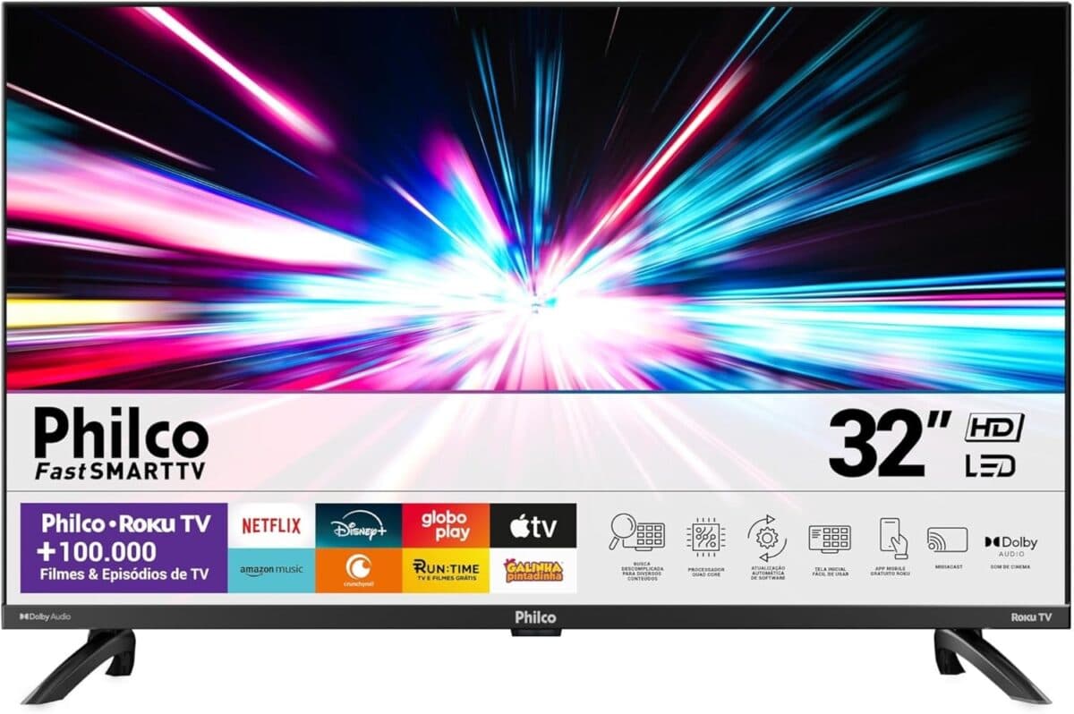 Smart TV 32 Philco LED Roku com Alexa por menos de R$ 900: confira os detalhes!