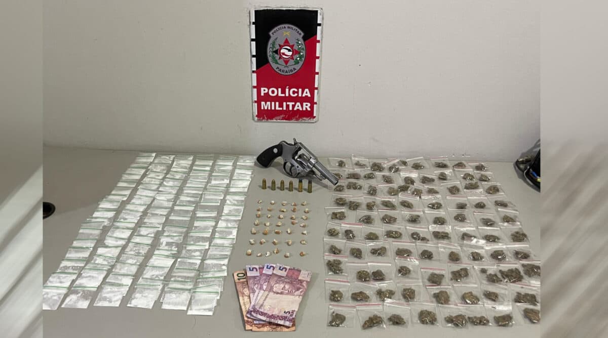 Polícia prende suspeito por tráfico e apreende armas e drogas em Santa Rita