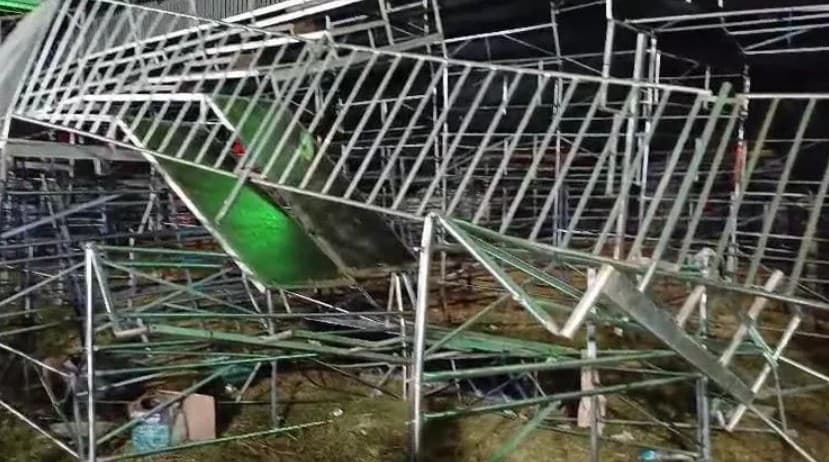 Arquibancada de rodeio desaba antes de show sertanejo e deixa 60 feridos