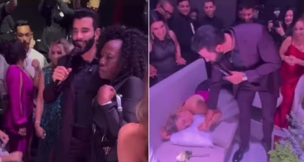 Gusttavo Lima canta para acordar convidada adormecida em casamento de jogador do Real Madrid