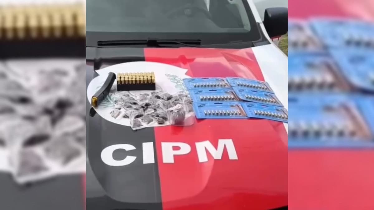 Adolescente é apreendido com carregador de submetralhadora, munições e maconha em Cabedelo
