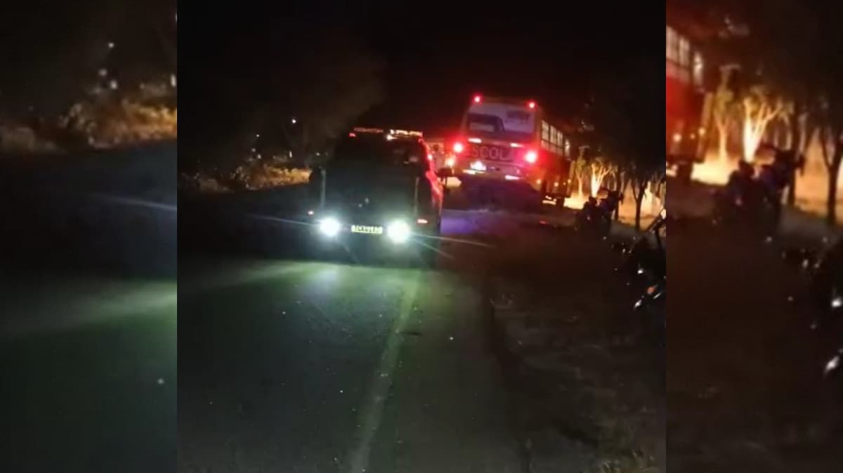 Acidente entre motos e ônibus escolar deixa três feridos entre Soledade e São Vicente do Seridó