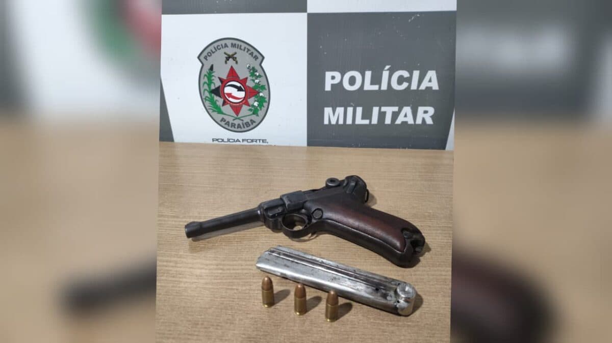 Pistola usada pelo exército alemão na 1ª e 2ª guerra mundial é apreendida em comunidade de João Pessoa