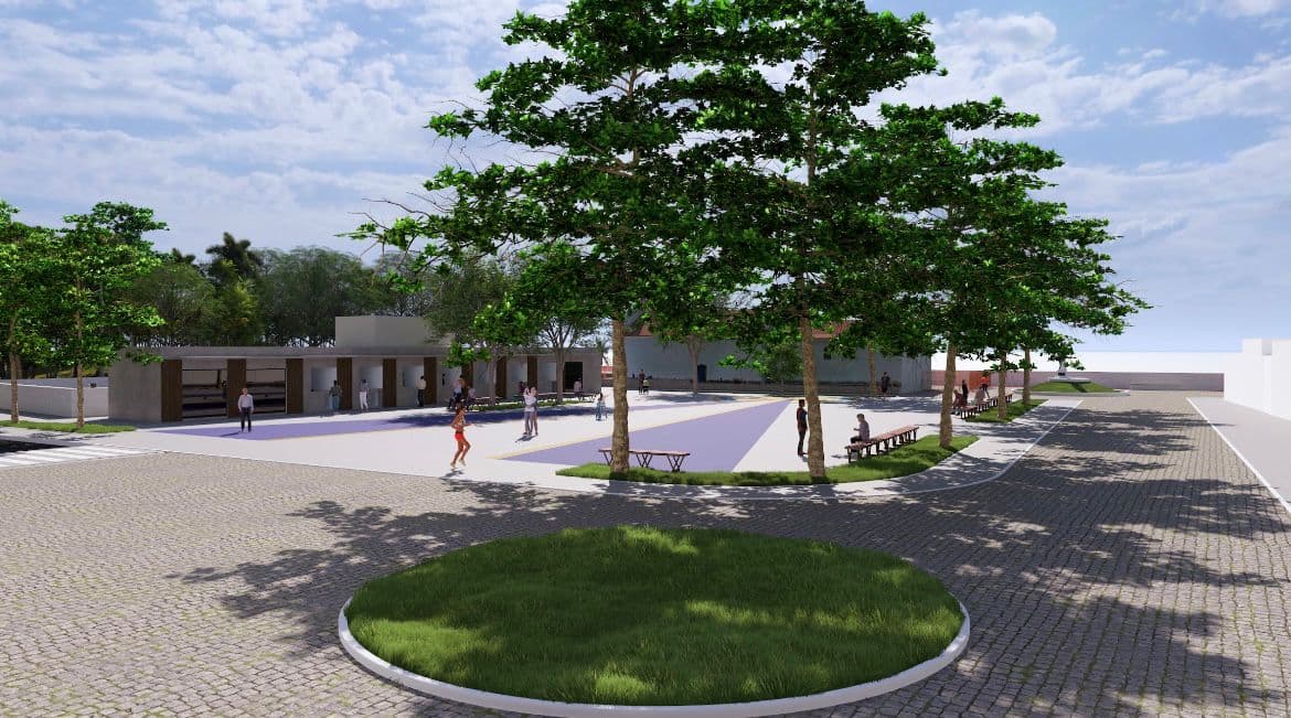 Largo da Penha terá imagem de Nossa Senhora no piso, lojas, banheiros e nova base para a Santa