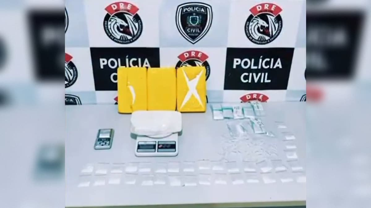 Dois homens são presos por suspeita de tráfico de drogas e 5 kg de cocaína são apreendidos