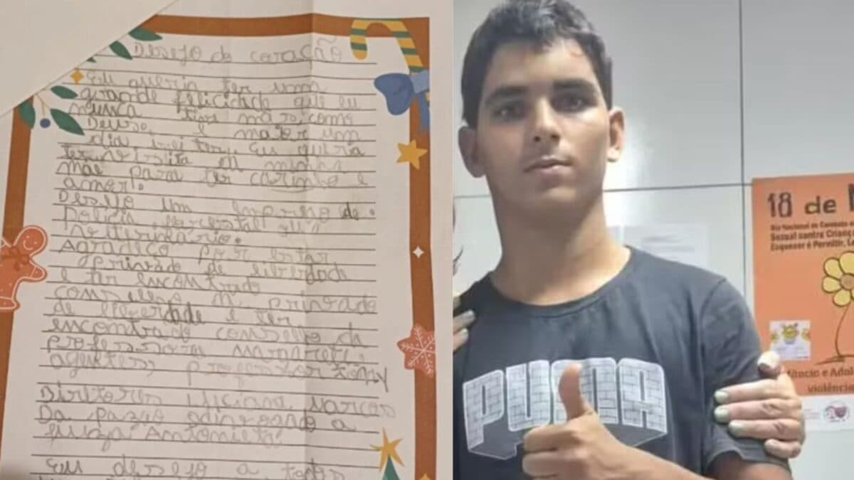 Em carta de Natal de quando era adolescente, Gerson de Melo desejou ser policial florestal ou veterinário