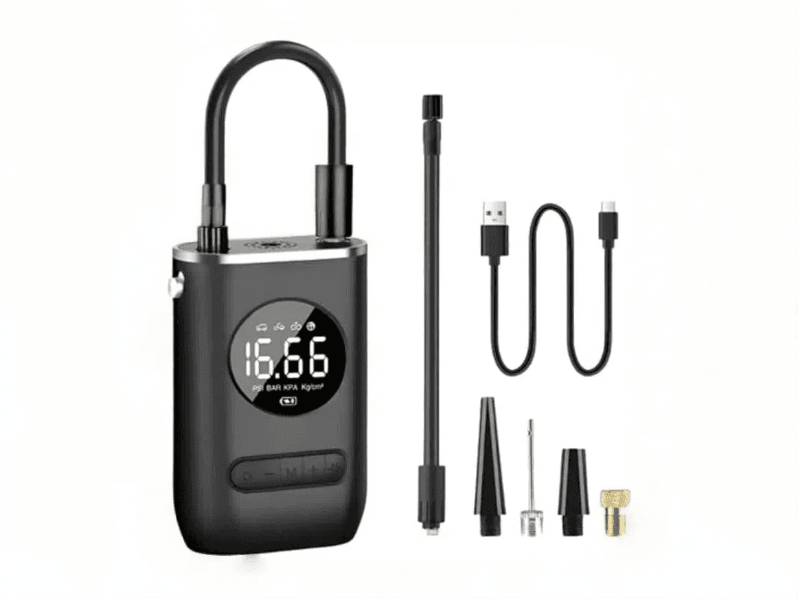 Compressor de ar portátil na Amazon: Calibre seu Pneu em Minutos