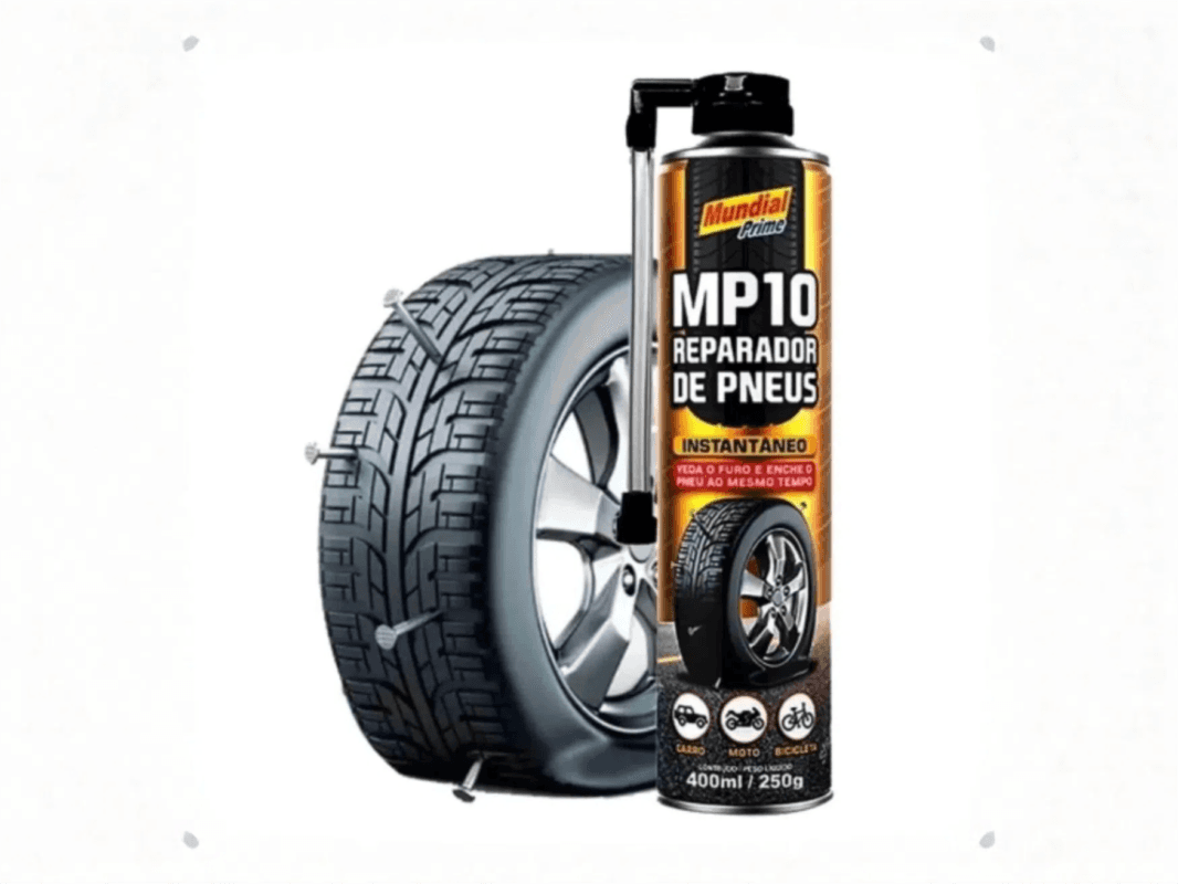 Pneu Furado? Reparador de Pneus MP 10 Veda e Enche na Hora