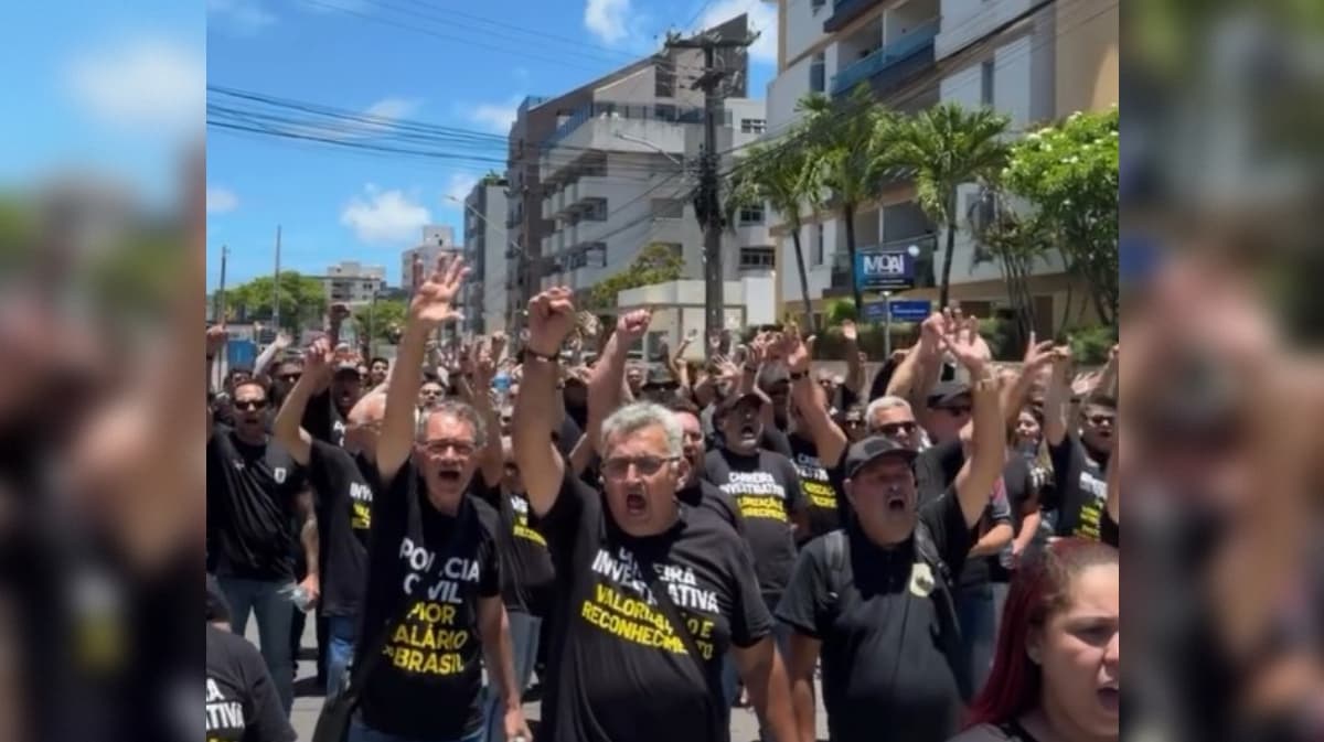 Crise na Segurança Pública expõe insatisfação da Polícia Civil e mobiliza categoria em frente à Delegacia-Geral