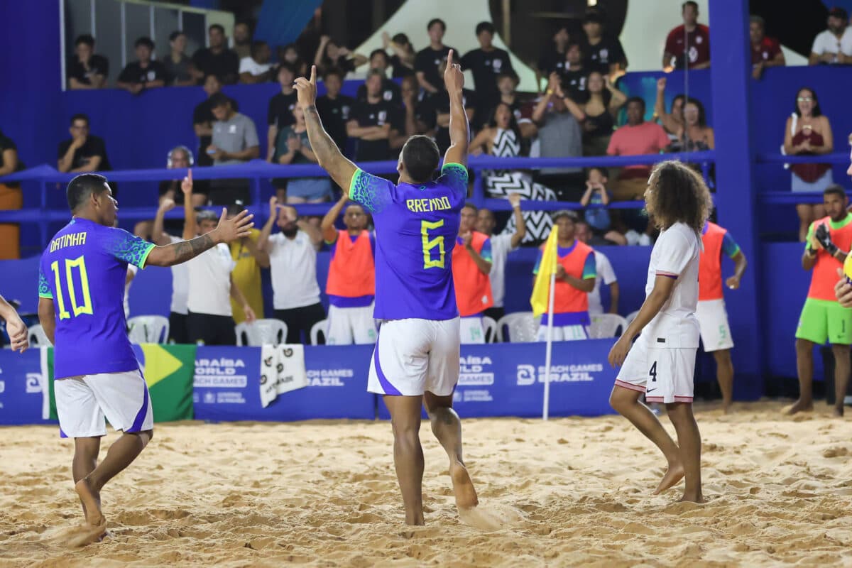 Brasil vence os EUA e garante vaga na final da Copa das Nações de Beach Soccer em João Pessoa