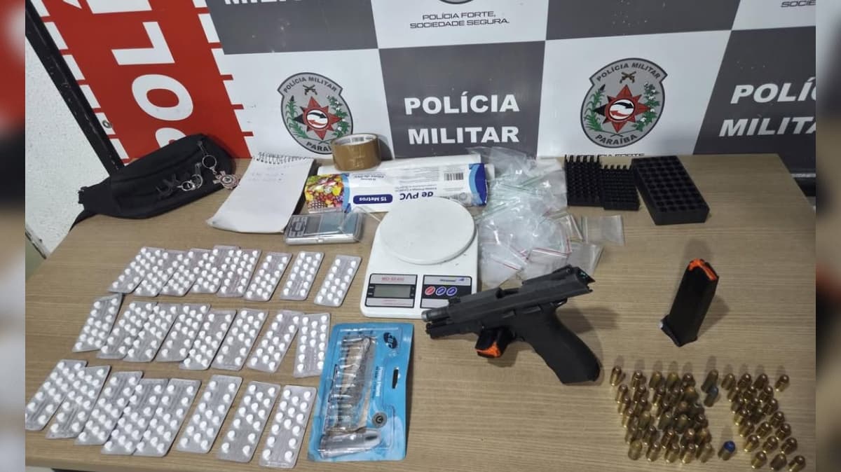 Homem é preso com mais de 100 comprimidos de artane, armas e munições em João Pessoa