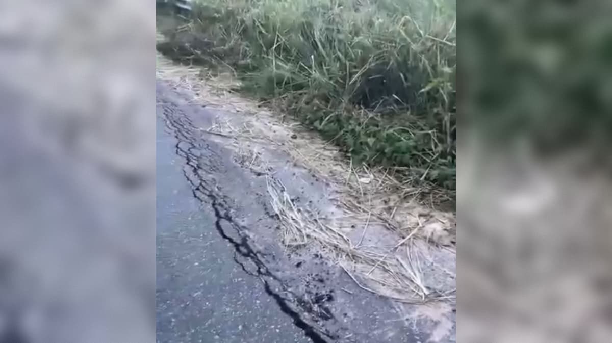 Trecho da PB-077 entre Pilões e Cuitegi apresenta rachaduras e trecho pode ceder