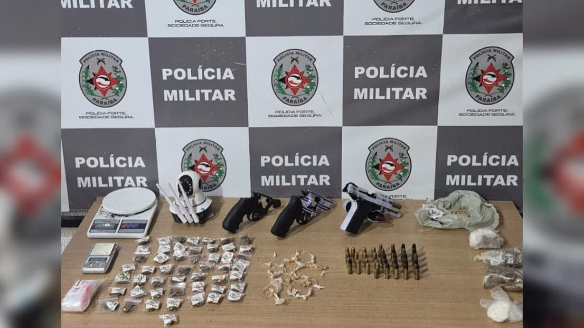 Armas de fogo e drogas são apreendidas durante incursão em comunidade de João Pessoa
