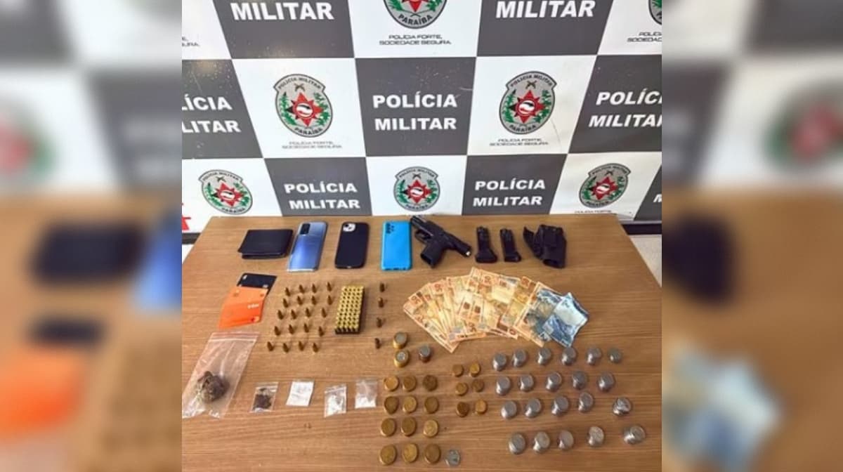 Dois homens são presos por tráfico de drogas e porte ilegal de armas em Santa Rita