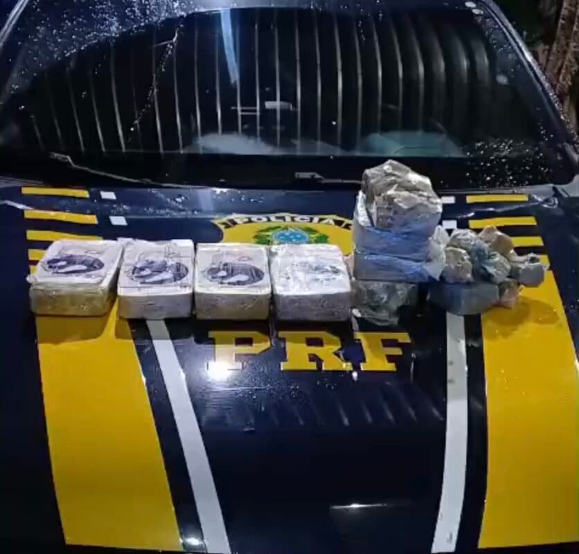PRF prende homem com quase 7 kg de crack escondidos dentro de carro em Gurinhém