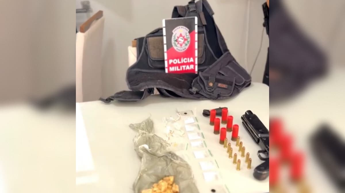 Operação apreende arma, munições e drogas em Lucena