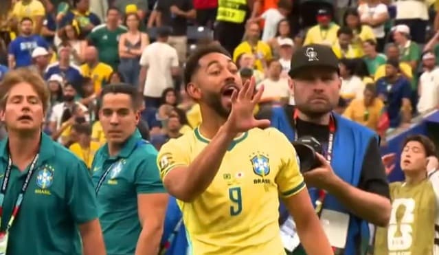 Matheus Cunha provoca japoneses após Brasil virar o jogo: 'Eu tenho cinco"
