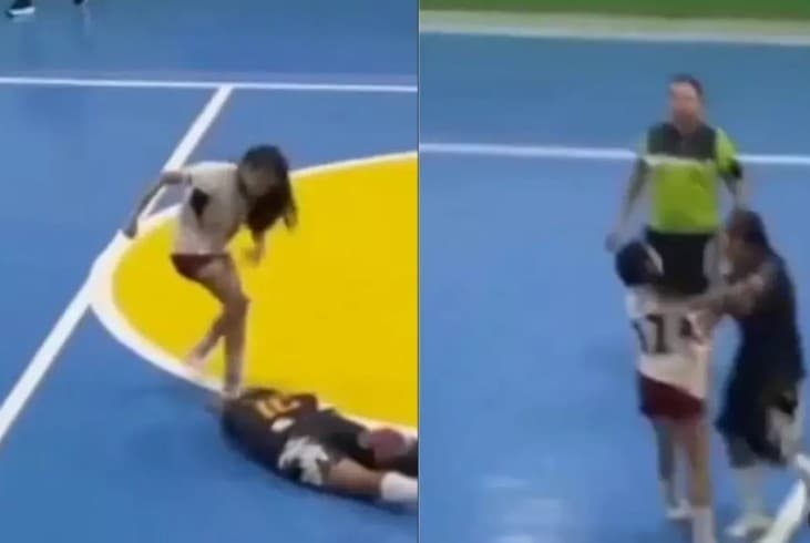 Jogadora que chutou cabeça de adversária em jogo de futsal é investigada por lesão corporal