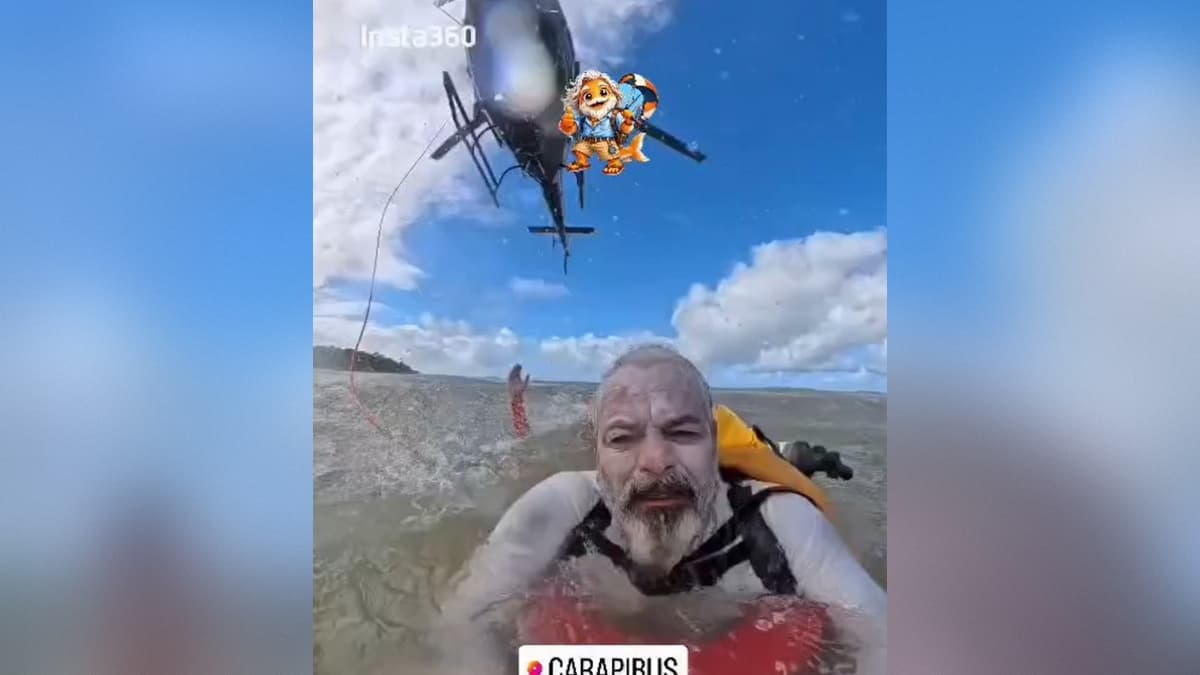 Velejador é resgatado pelo Corpo de Bombeiros na Praia de Carapibus