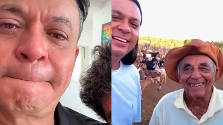 Frank Aguiar chora após não chegar a tempo de sepultamento do pai