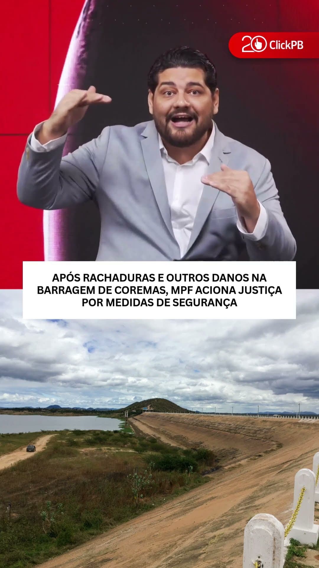 MPF cobra segurança na Barragem de Coremas #Coremas #SertaoDaParaiba #shorts