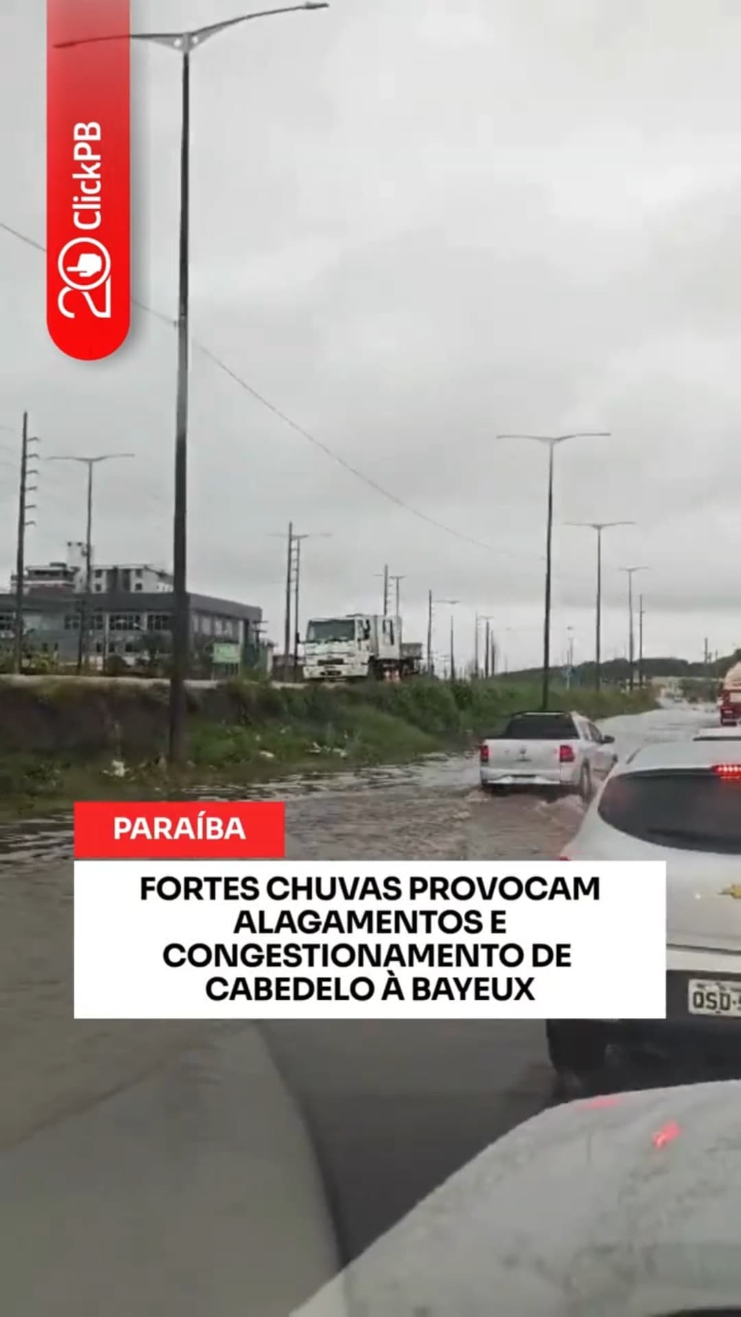 Chuvas causam congestionamento e alagamentos de Cabedelo à Bayeux #Chuvas #Paraiba #Shorts