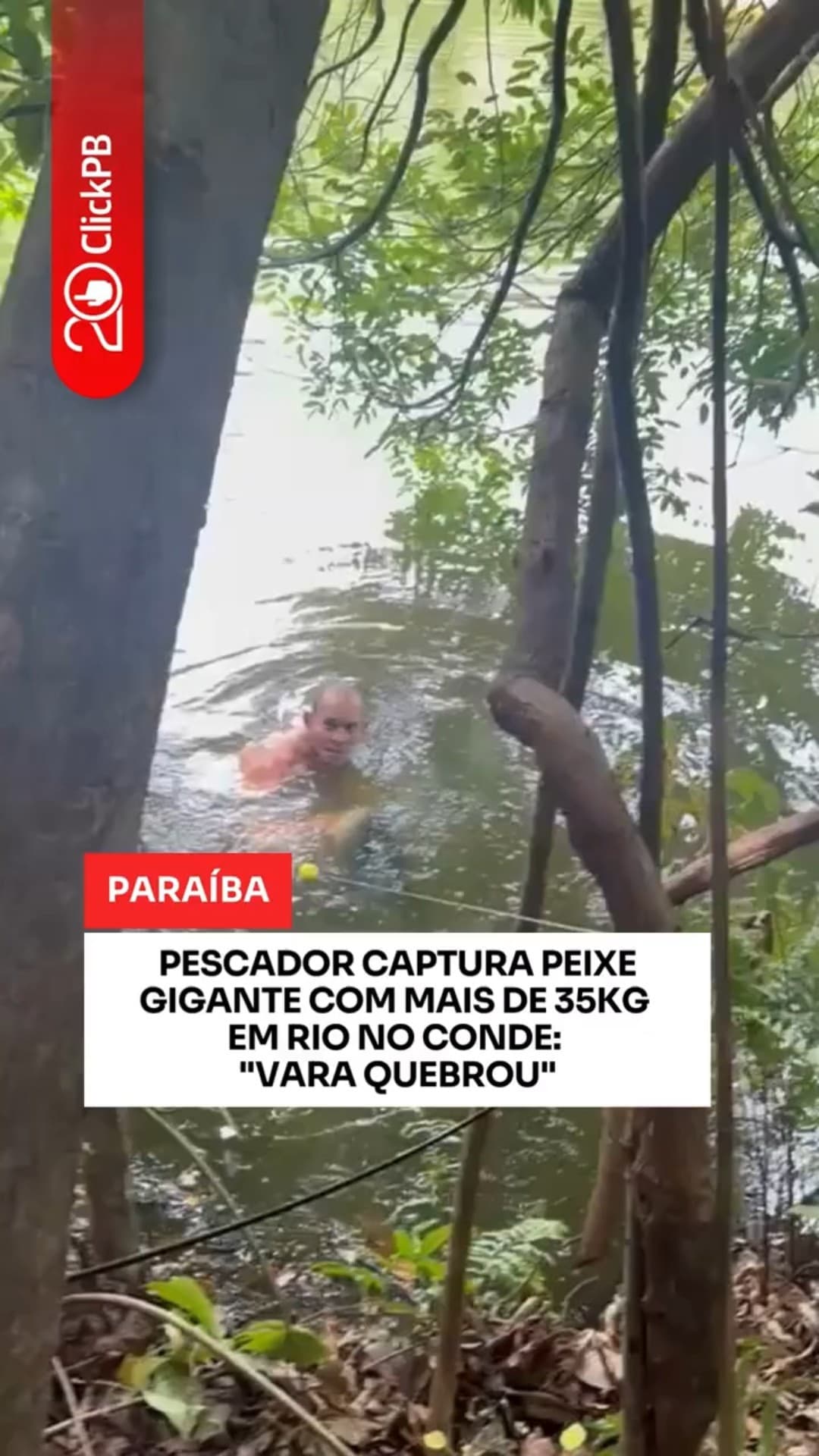 Pescador captura peixe com mais de 35KG no Conde #Pesca #Tambaqui #shorts