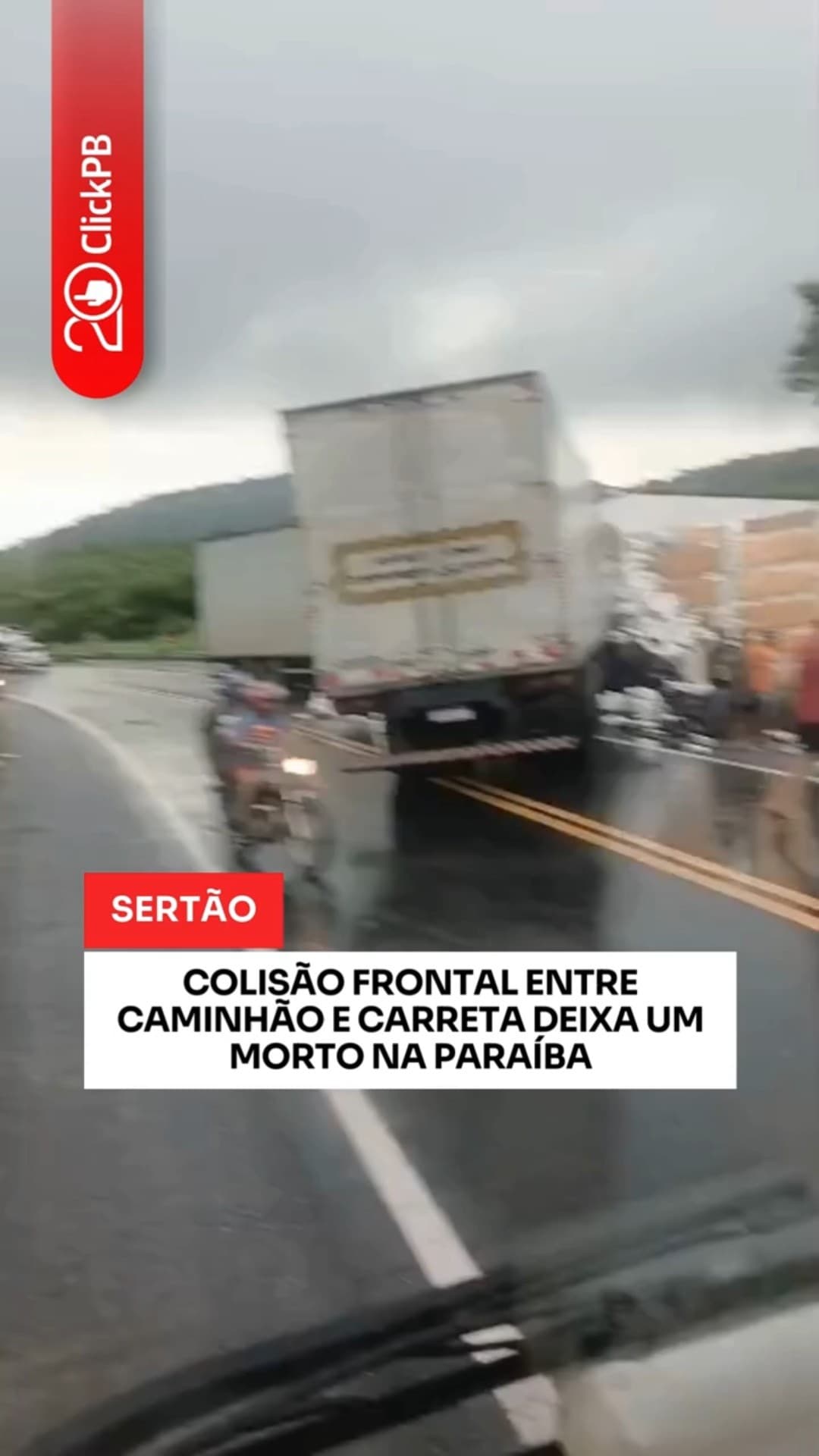 Colisão entre caminhão e carreta na Paraíba #Trânsito #SertãoDaParaíba #Shorts