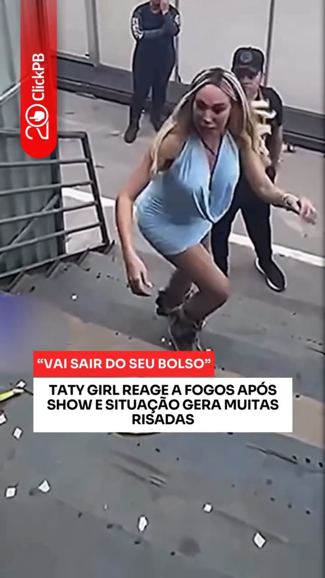 Taty Girl reage a fogos após show #TatyGirl #Bastidores #Shorts