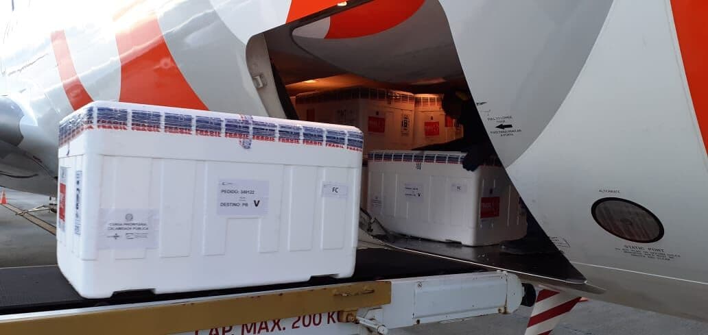 Paraíba recebe mais 152 mil doses de imunizante contra Covid-19 a partir de domingo