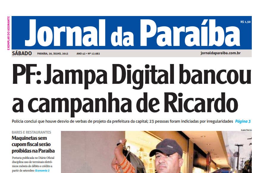 Esquema do Jampa Digital "bancou" Ricardo Coutinho, diz Jornal da Paraíba