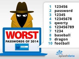 Sequência numérica lidera lista das piores senhas de 2014; "batman" é novidade