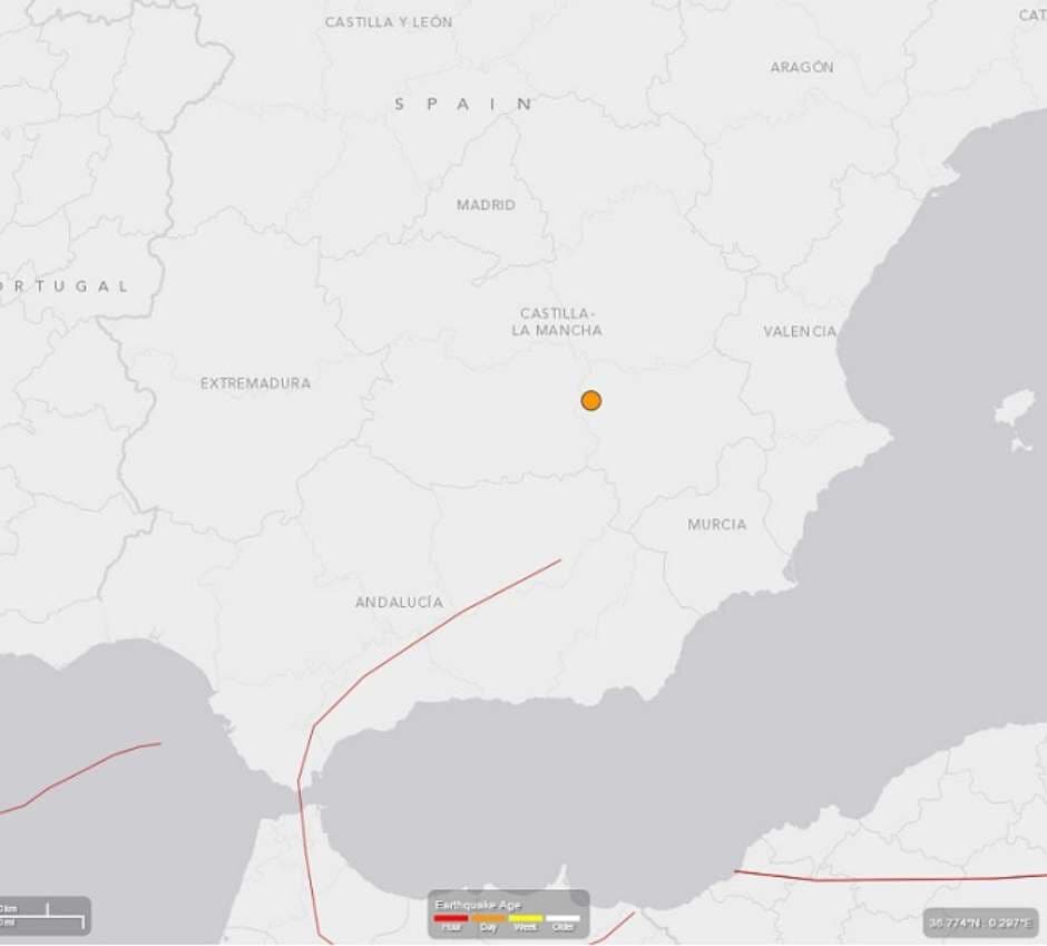 Terremoto de 5,0 graus atinge o centro e o leste da Espanha