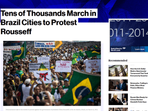 Imprensa internacional repercute protestos contra o governo