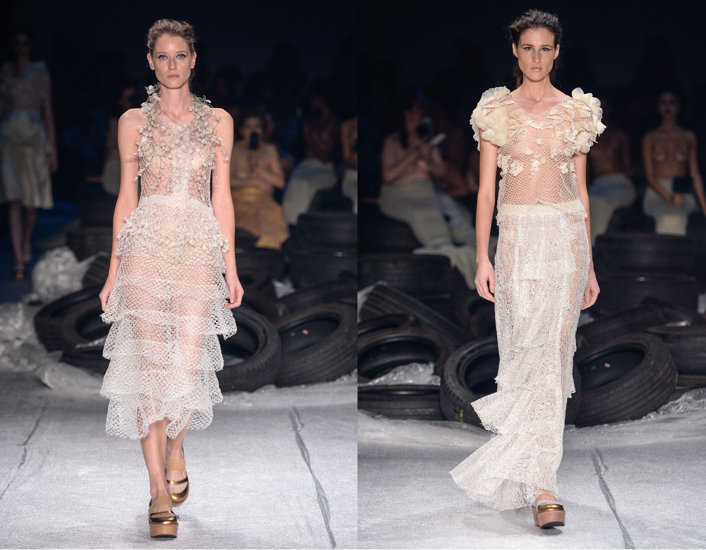 Roupas e acessórios feitos com escamas de peixe na PB desfilam na SPFW