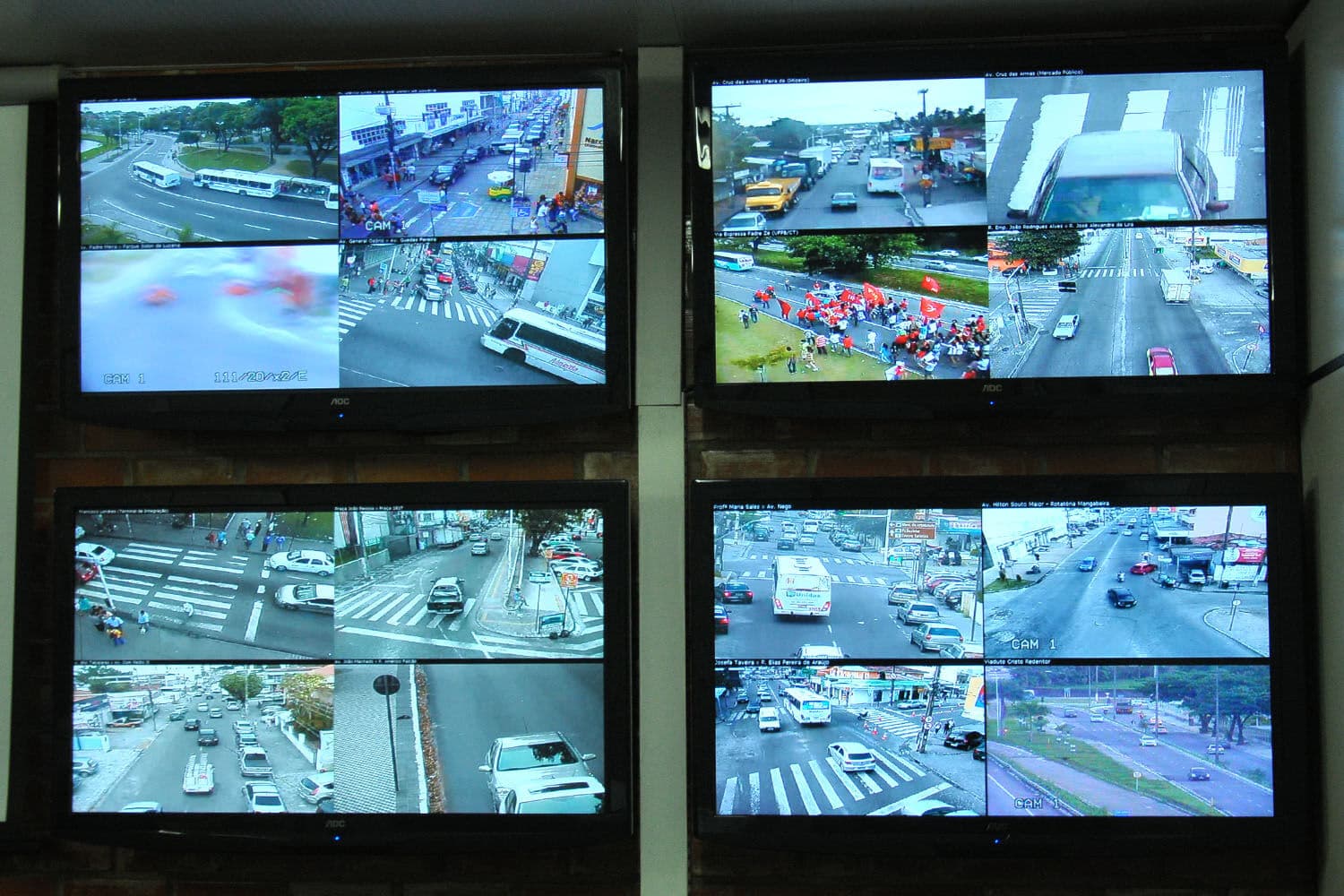 Câmeras da Semob indicam a melhor rota para condutores em João Pessoa