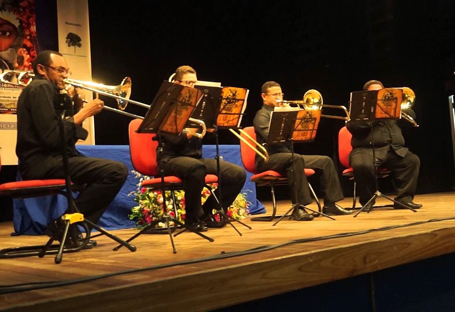 Quarteto de Trombones da Paraíba leva música instrumental ao Centro Cultural Casa da Pólvora