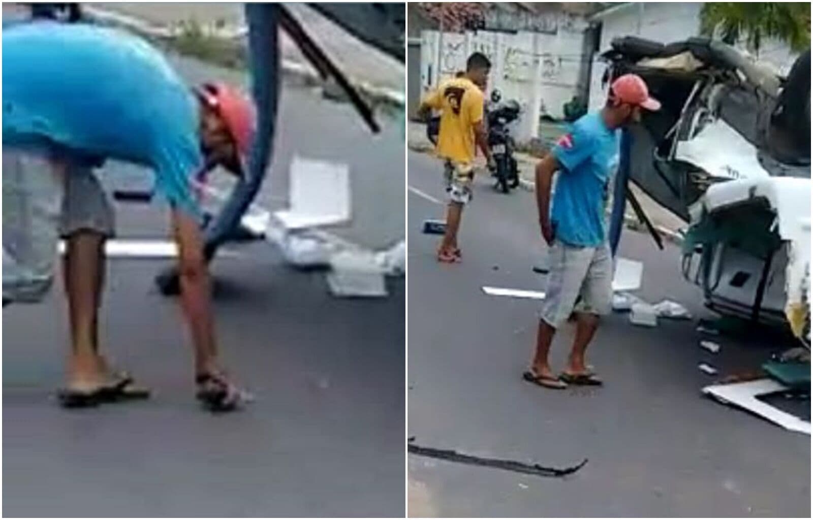 Pedestre é flagrado furtando smartphone após acidente no Centro de João Pessoa